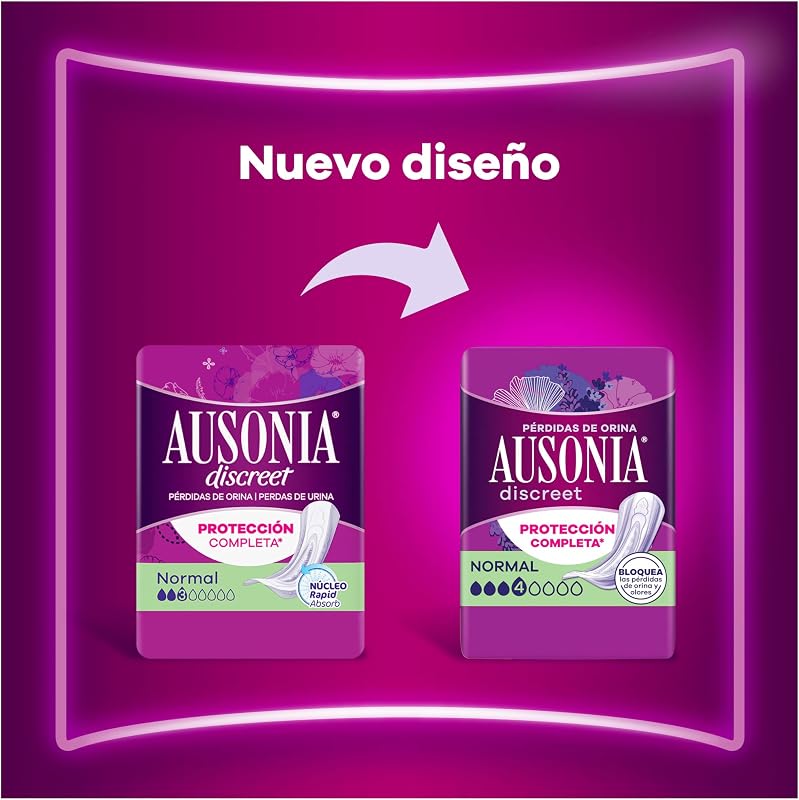 Discreet Compresas Incontinencia Mujer, Normal, 72 unidades