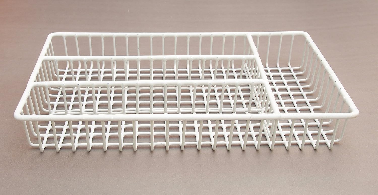 Verdi Deluxe Steel Wire Cutlery Tray (L 32cm x W 18.5cm x H 4cm) White Amazon.co.uk