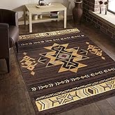 Conrad Trading Yellowstone Area Rug, Southwest Brown,5 ft. 3 in. x 7 ft. 3 in., SLY4005
