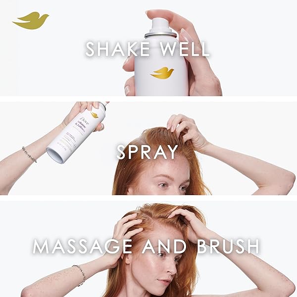 DOVE ADVANCED DRY SHAMPOO VOLUME & FULLNESS REFRESH & REVIVE FLAT HAIR WITHOUT WATER FOR 2 DAYS OF FRESHNESS & BOUNCE 5 OZ