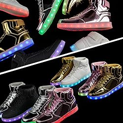 DIYJTS Kids LED Light Up Shoes, Fashion High Top