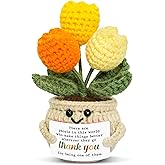 OASSIE Valentines Galentines Day Gifts for Women - Mini Tulip Positive Emotional Support Crochet - Thank You Birthday Appreciation Easter Friendship Gifts for Best Friend Teacher Coworker Boss Nurse