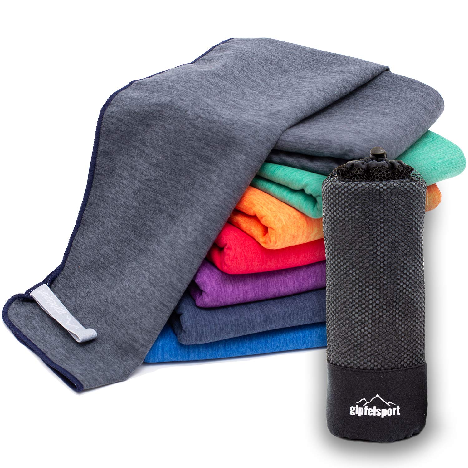 gipfelsport Microfibre Towel | Grey | S(80x40cm)