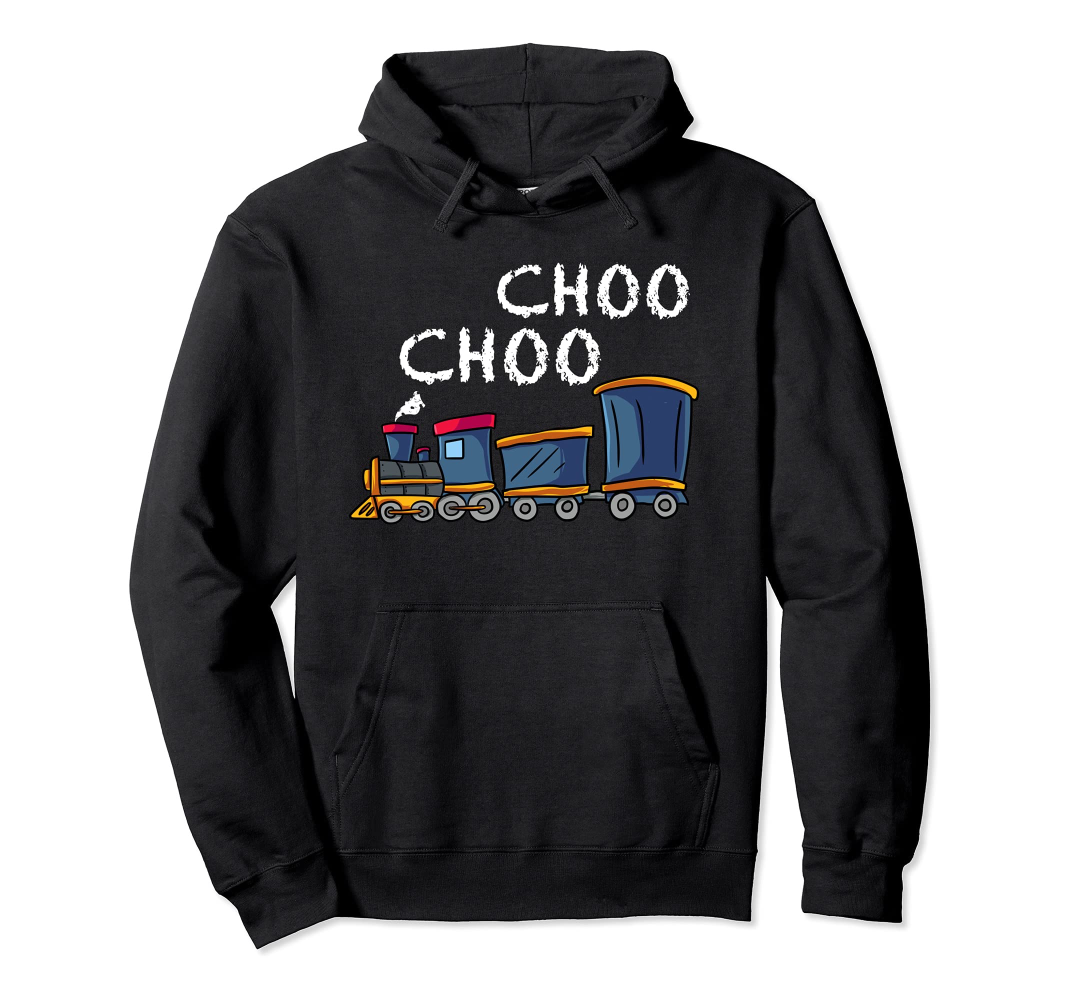 Choo Choo Train Gift for Boys & Girls- Steam Locomotive Pullover Hoodie