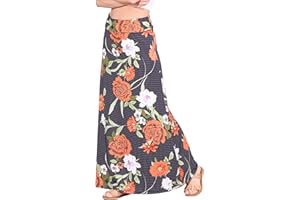 Popana Womens Long Maxi Skirt - Made in USA Long Skirts for Women Trendy - Casual Convertible Sundress Plus Size Maxi Skirt
