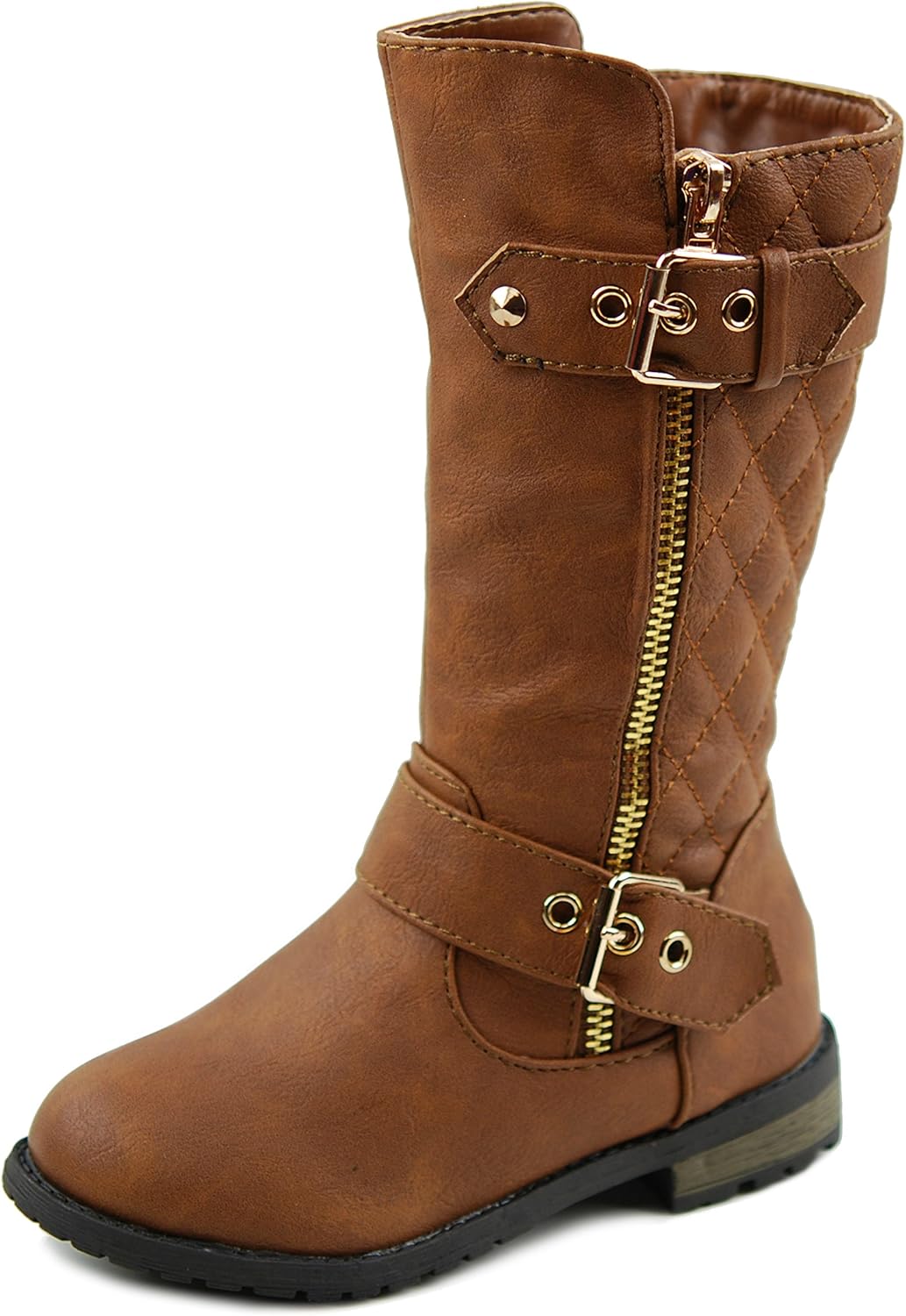 CC Little Girls New Knee High Flat Riding Boots Shoes TAN 10M Toddler