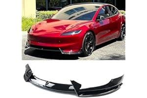 YHoptional Front Bumper Lip Splitter Spoiler for 2017-2023 Tesla Model 3 Front Lip Air Dam Chin Spoiler Body Kit for Model 3 Accessories (Glossy Black)