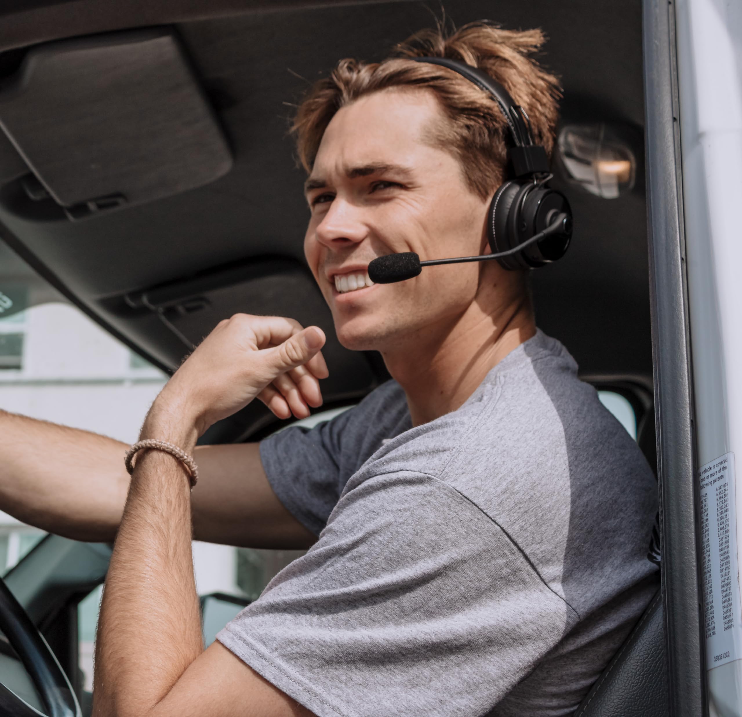 Blue Tiger Premium Elite Ultimate Single and Dual Ear 2-in-1 Bluetooth Headset – Professional Noise Cancellation Head Set with Microphone – USB-C Fast Charge & Long Battery Life