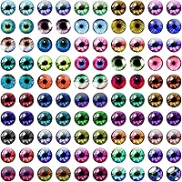 MWOOT 100 Stück Glasaugen 12mm - Drachenaugen Für DIY Puppen & Schmuck