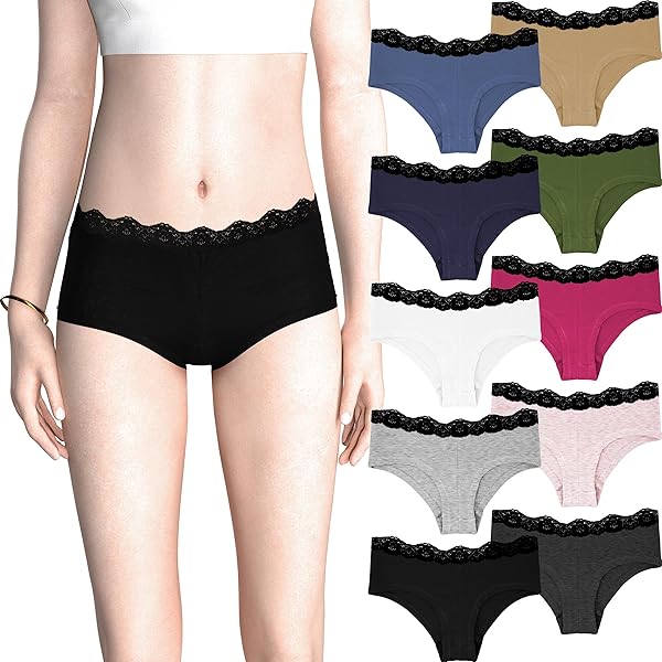 Only Hearts So Fine Jersey with Lace Boyshorts Black SM at Amazon