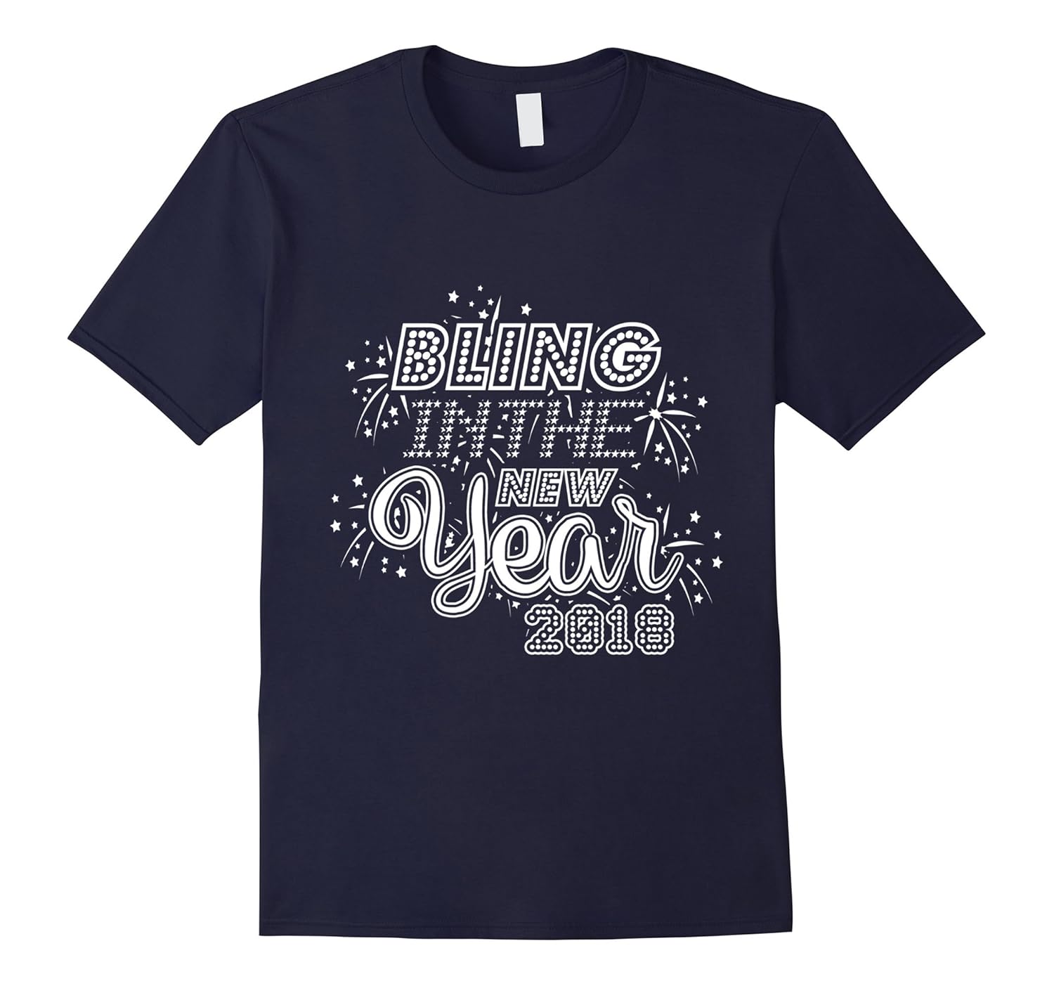 Bling in the New Year 2018 Holiday T-Shirt-Rose