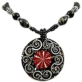 Swimmi Natural Cone Shell Necklace, Shiva Eye Shell Necklace, Handmade Beads Seashell Necklace Jewelry for Women AA326