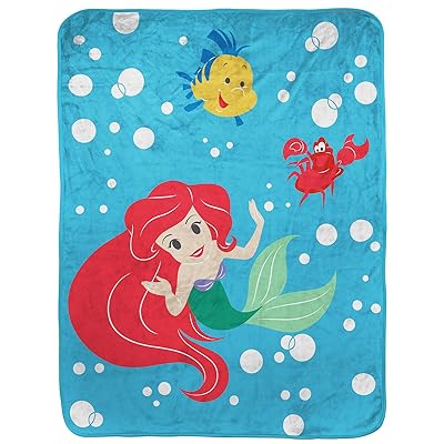 Buy Jay Franco Disney The Little Mermaid Raschel Throw Blanket Measures 43 5 X 55 Inches Kids Bedding Features Ariel Fade Resistant Super Soft Official Disney Product Online In Indonesia B08mqppgbg