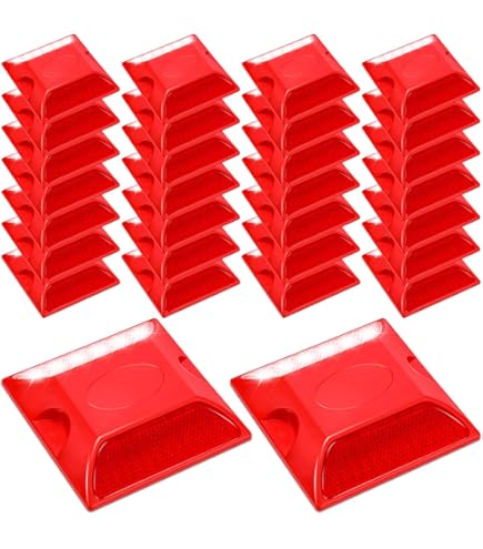 2 Marcadores Reflectantes De Aluminio Para Entrada De Vehículos - Tacos De Emergencia, Visibles De Noche Y Con Mal Tiempo | 10x10x5 Cm