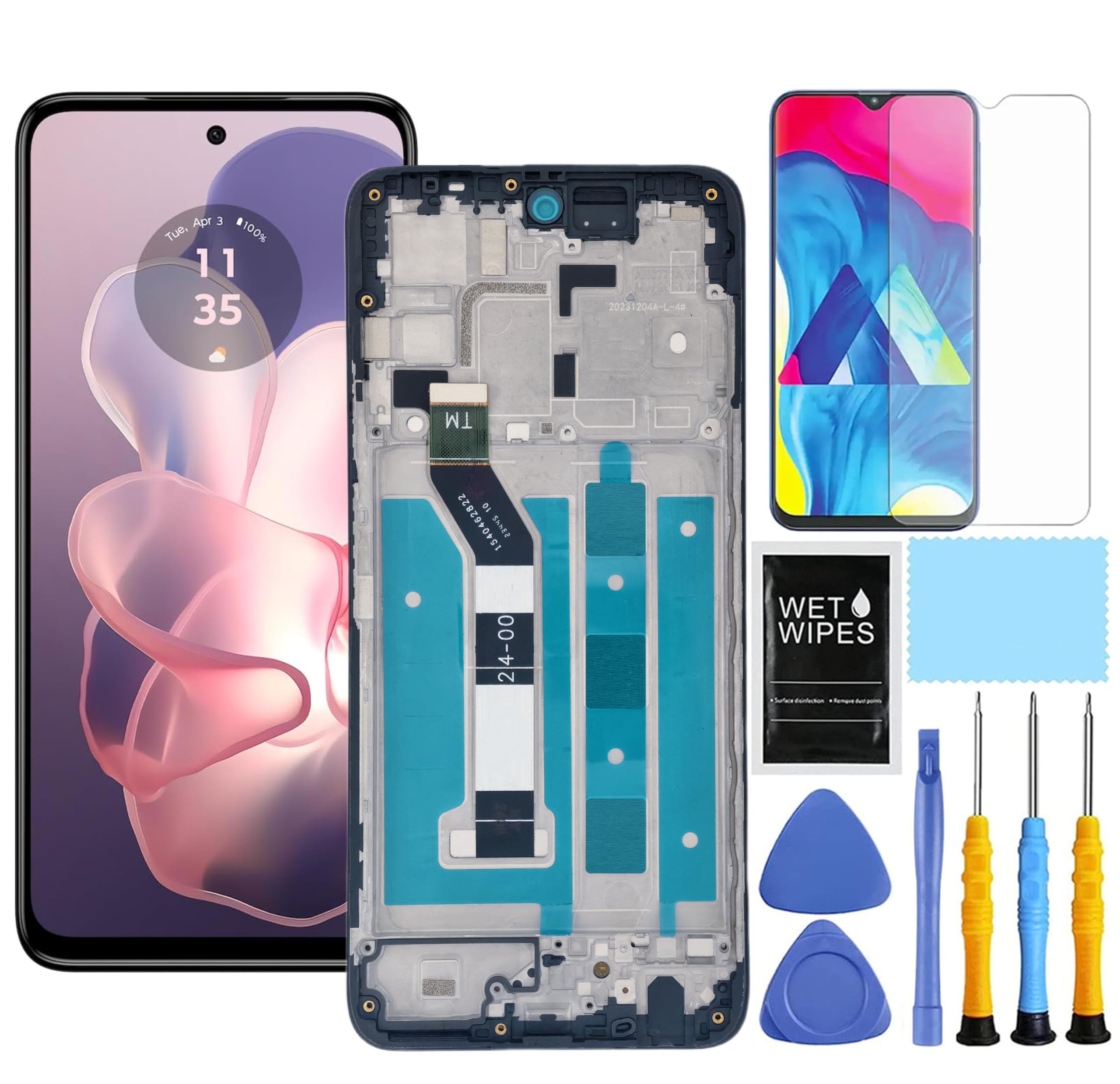 ZTOOYO for Motorola G Power [2024 Version] Screen Replacement with Frame for Moto G Power 2024 Screen Replacement kit XT2415 XT2415-1 XT2415-5 XT2415V LCD Display Digitizer Touch Screen Assembly 6.5 "