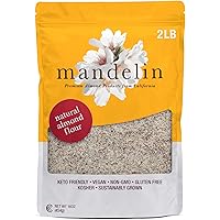 Mandelin Grower Direct Pure Natural Almond Flour with Skin (2 lb), Non-GMO, Gluten Free, Vegan, Keto, Plant Based Diet Friend