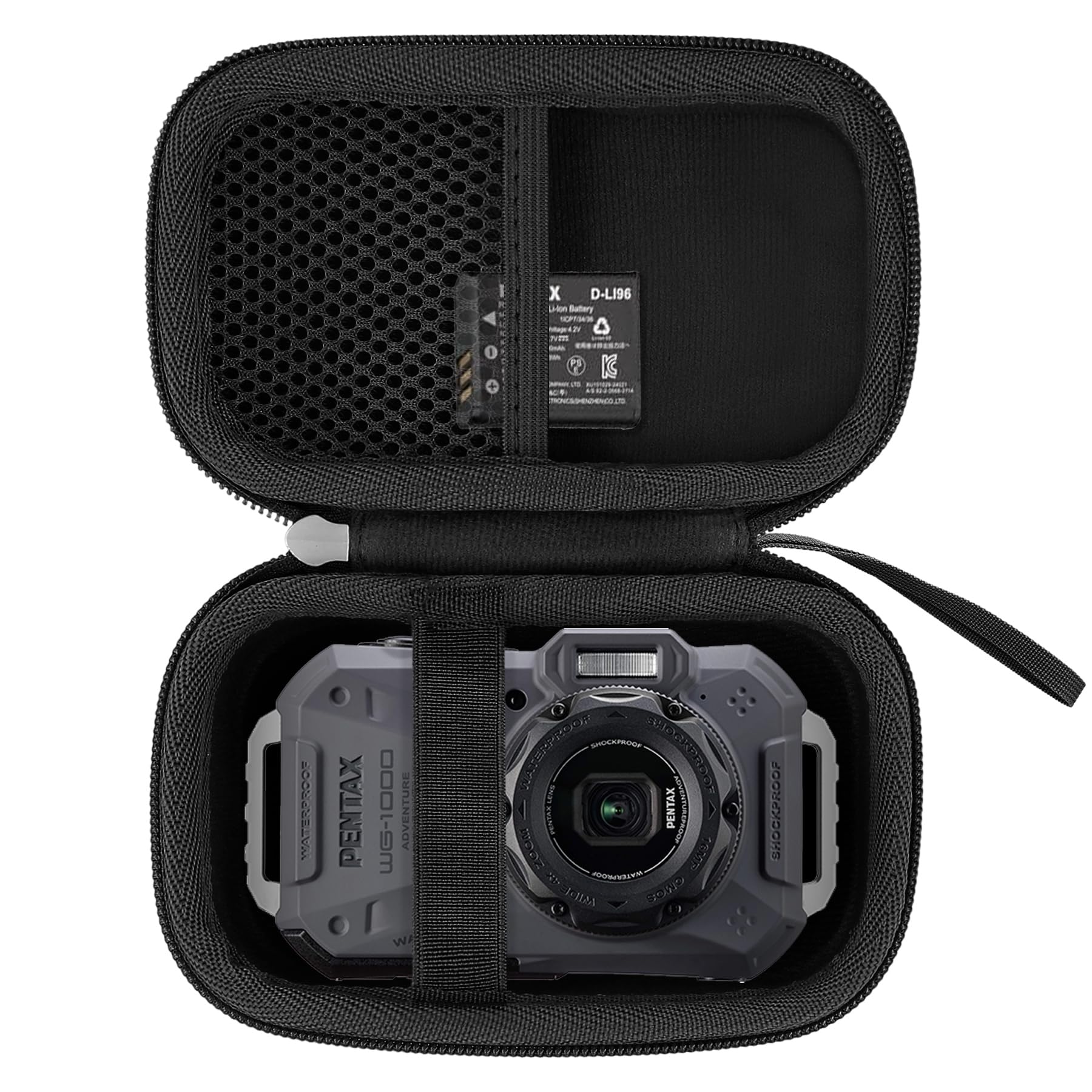 Khanka Hard Travel Case Replacement for PENTAX WG-1000 Waterproof Digital Compact Camera,Case Only. (Black)