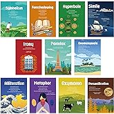 Harloon 11 Pcs Figurative Language Posters Vintage English Teacher Posters | Vintage English Teacher Posters English Classroom Decor ELA Posters for Middle High School Bulletin Boards Library Supplies