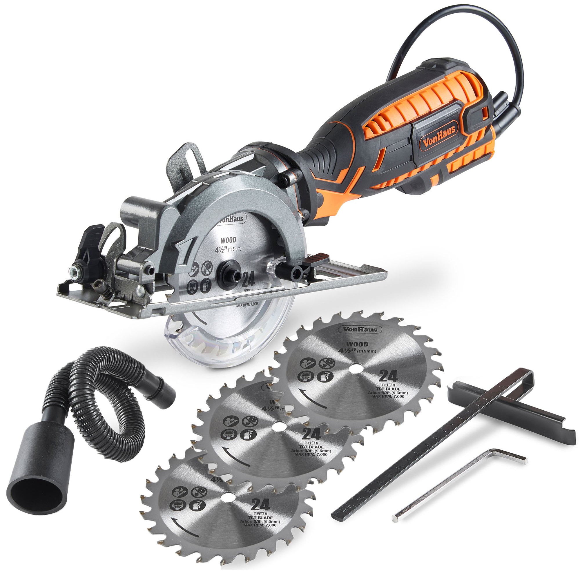 VonHaus 41/2" Compact Circular Saw 5.8 Amp with Adjustable Miter