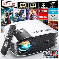 GooDee Smart 4K Projector with 5G WIFI and