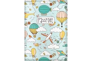 Quttie Passport Cover for Kids, Women and Men, Cute Travel Passport Holder (Dirigible Pattern)