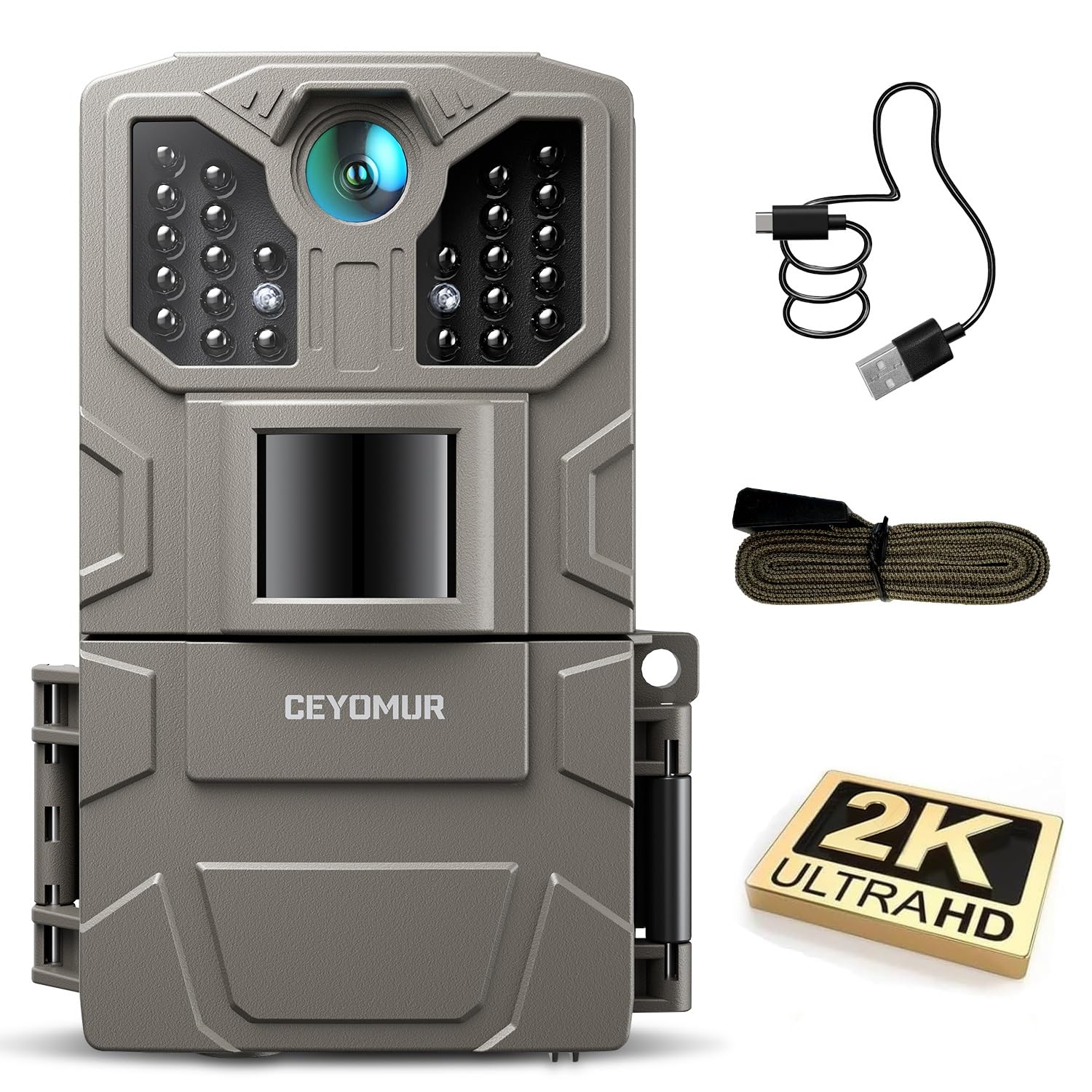 Photo 1 of **NON FUNCTIONAL** CEYOMUR Trail Camera, 36MP HD Trail Cam with 850nm IR LEDs Night Vision Motion Activated, Video Game Camera with 2.0" Color Screen IP66 Waterproof for Wildlife Monitoring