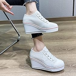 Women's Canvas High-Heeled Shoes Fashion Sneakers