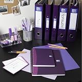 Oxford Premium A4 Lever Arch File Purple Single Folder Heavy Duty 70mm Spine view 8