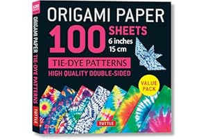 Origami Paper 100 sheets Tie-Dye Patterns 6 (15 cm): Tuttle Origami Paper: Double-Sided Origami Sheets Printed with 8 Differe