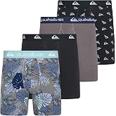 Quiksilver Boxer Briefs for Men, 4 &amp; 6 Pack Cotton Stretch Underwear Brief