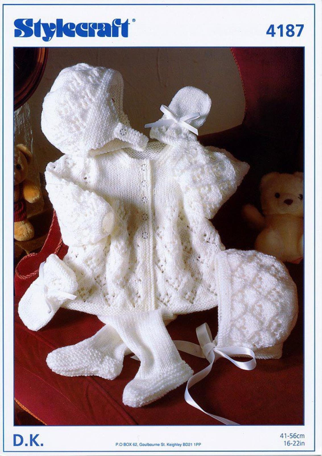 Stylecraft 4187 Knitting Pattern Pram Set in Stylecraft Baby DK