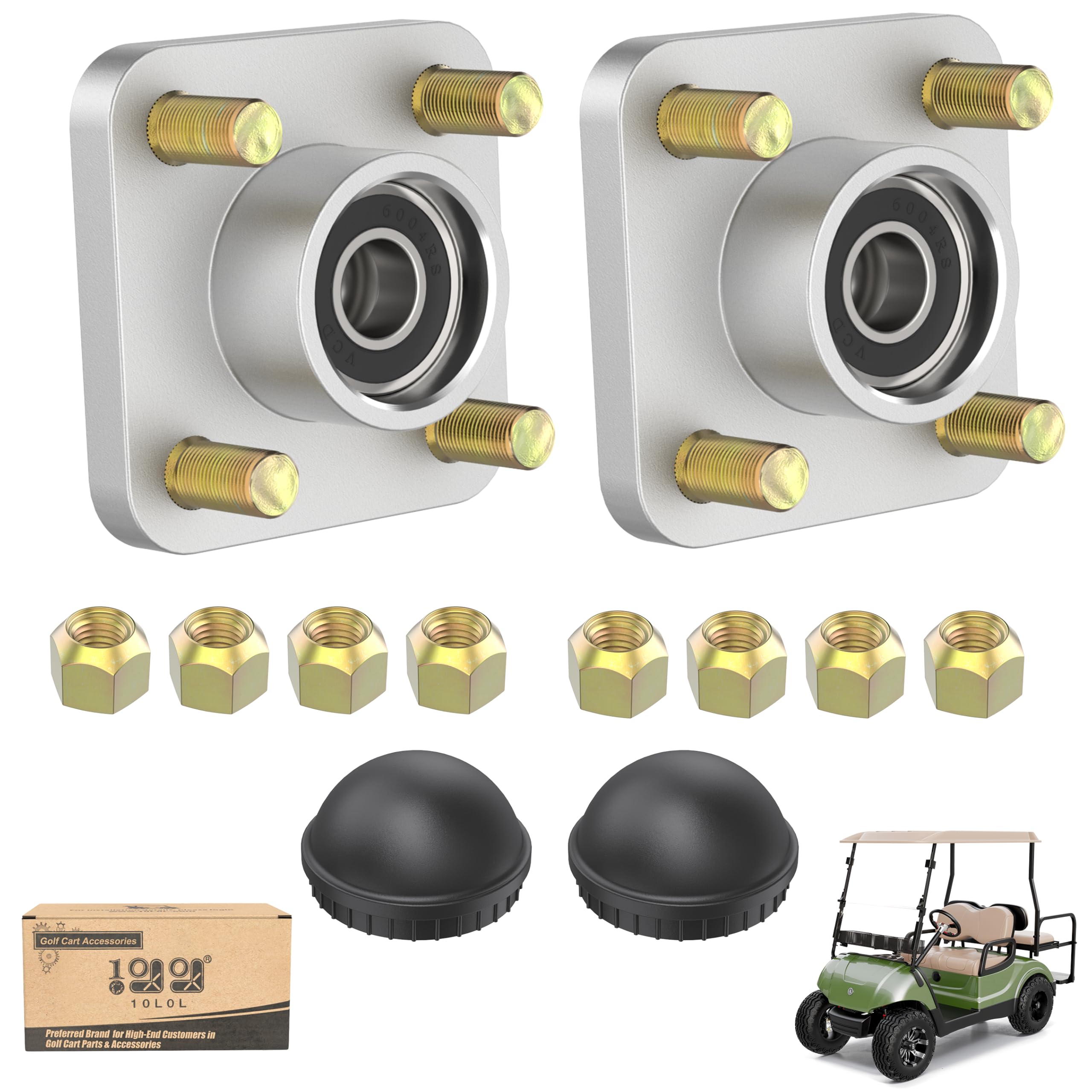 Photo 1 of 10L0L Golf Cart Front Wheel Hub Assembly for Yamaha G2 G8 G9 G14 G16 G19 G22 G29 Drive, Replaces JG5-WF511-10-00 JG5-WF511-00