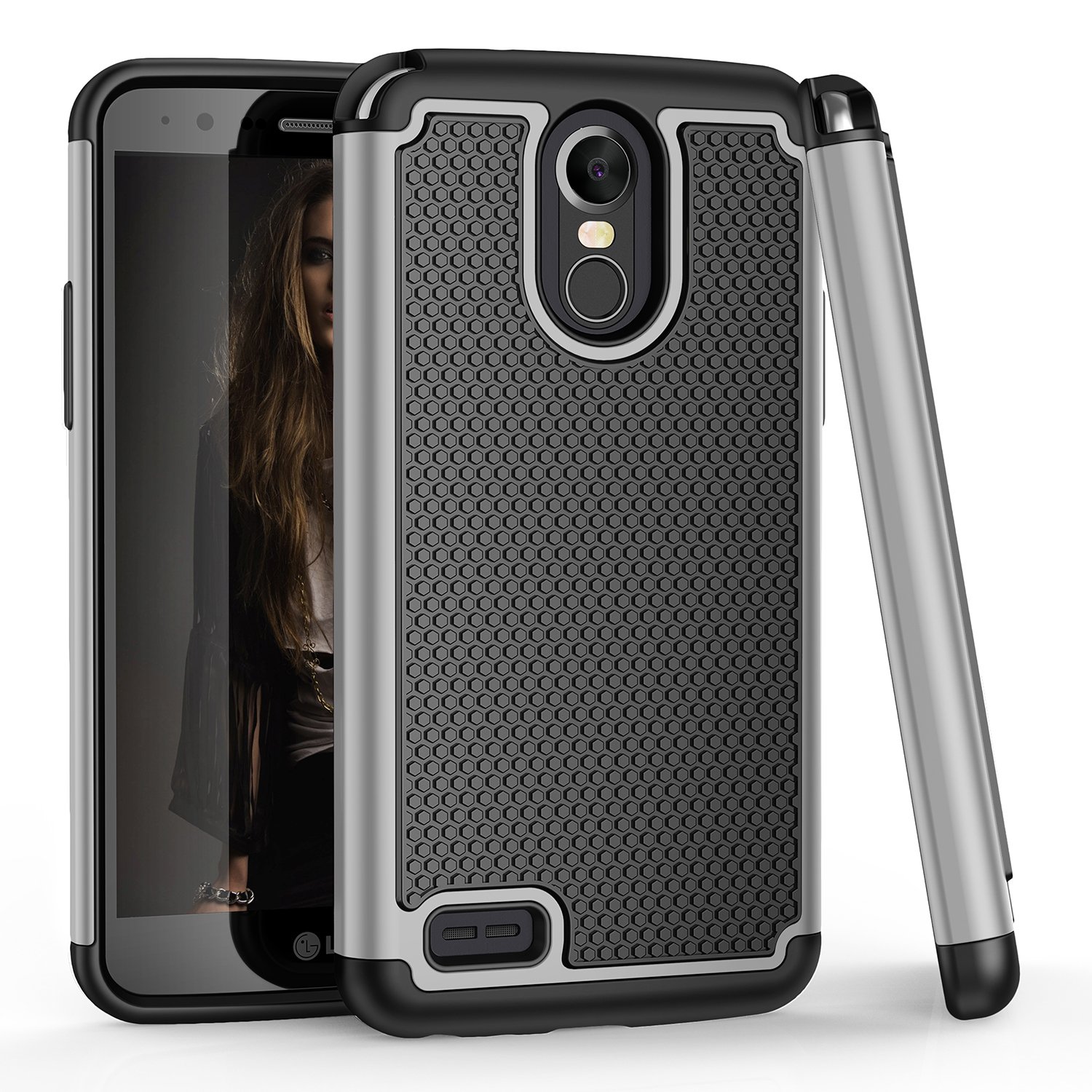 Best Lg Stylo 3 Rubber Impact Armor Case
