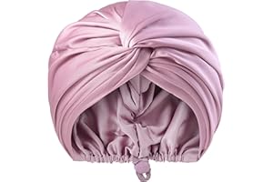 Adjustable Silk Satin Bonnet for Sleeping Hair Wrap, Double Layer Sleep Cap, Night Turban for Women Men