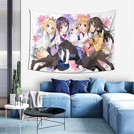 Amazon Co Jp ご注文はうさぎですか 2 人気タペストリー 壁掛け 壁の装飾 ピクニッククロス テーブルクロス 背景布 柔らかい 綺麗な 毛羽立ちにくい タイトな構造 変形しにくい 汚れに強い 多機能 ファッション家の装飾 新居祝い ホーム キッチン
