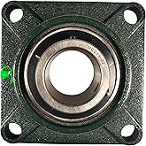 HQRP UCF211-32 Pillow Block Bearing 2-inch Bore, 4-Bolt Flange Mounted, Solid Base, Self-Alignment, Square