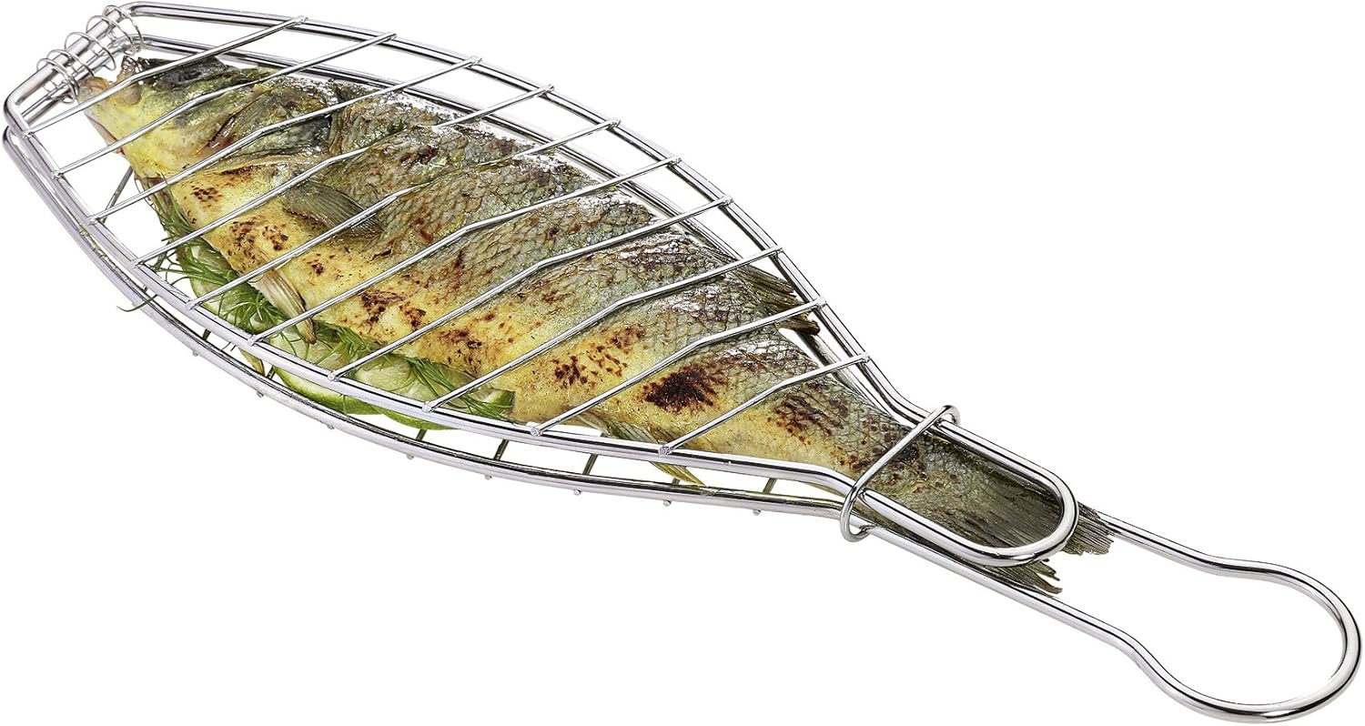Küchenprofi BBQ Fischgrillzange EASY, Fischbräter, 43 cm, Edelstahl