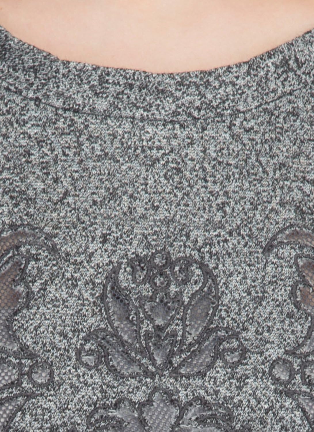 marie claire grey embroidered sweatshirt (mc10262)