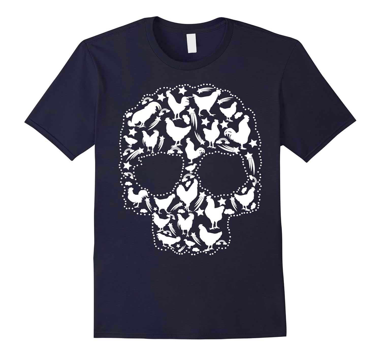 Chicken skull Halloween shirt-ANZ