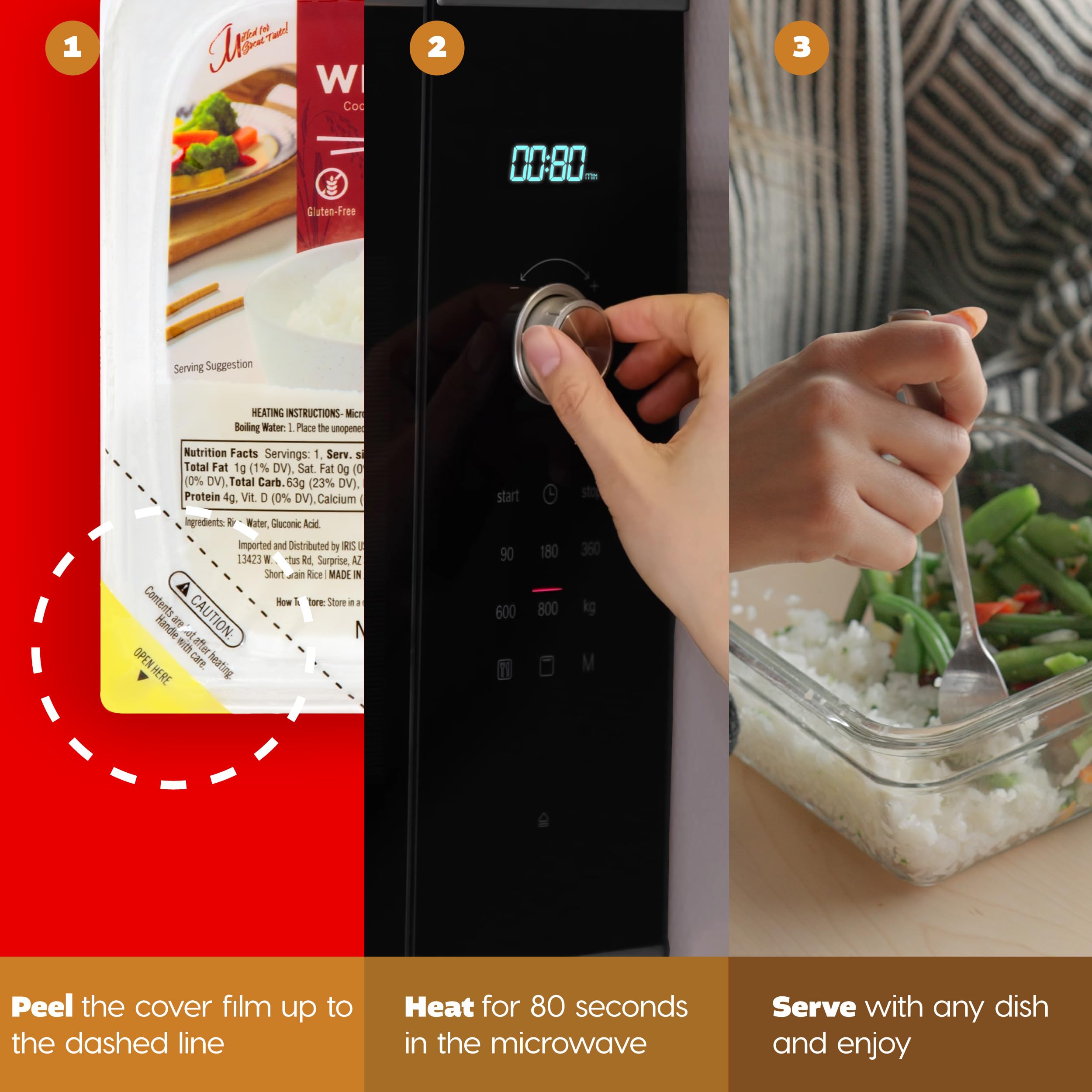 Mua USA Japanese Rice (10 Pack), Instant White Rice for Microwave 80 ...