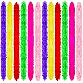 Juexica 24 Pcs Feather Boas Colorful Boas for Party Bulk Thin Plush Turkey Feather Scarf for Women Men Halloween Costume Party Wedding Birthday Christmas