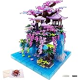 Alizdd Micro Building Blocks Sets,Chinese Moon Palace Architecture and Cherry Blossom Bonsai Tree Building Toys for Adults,Japanese Sakura House Model,Creative Mini Bricks Gift for Kids 14+,2588 PCS
