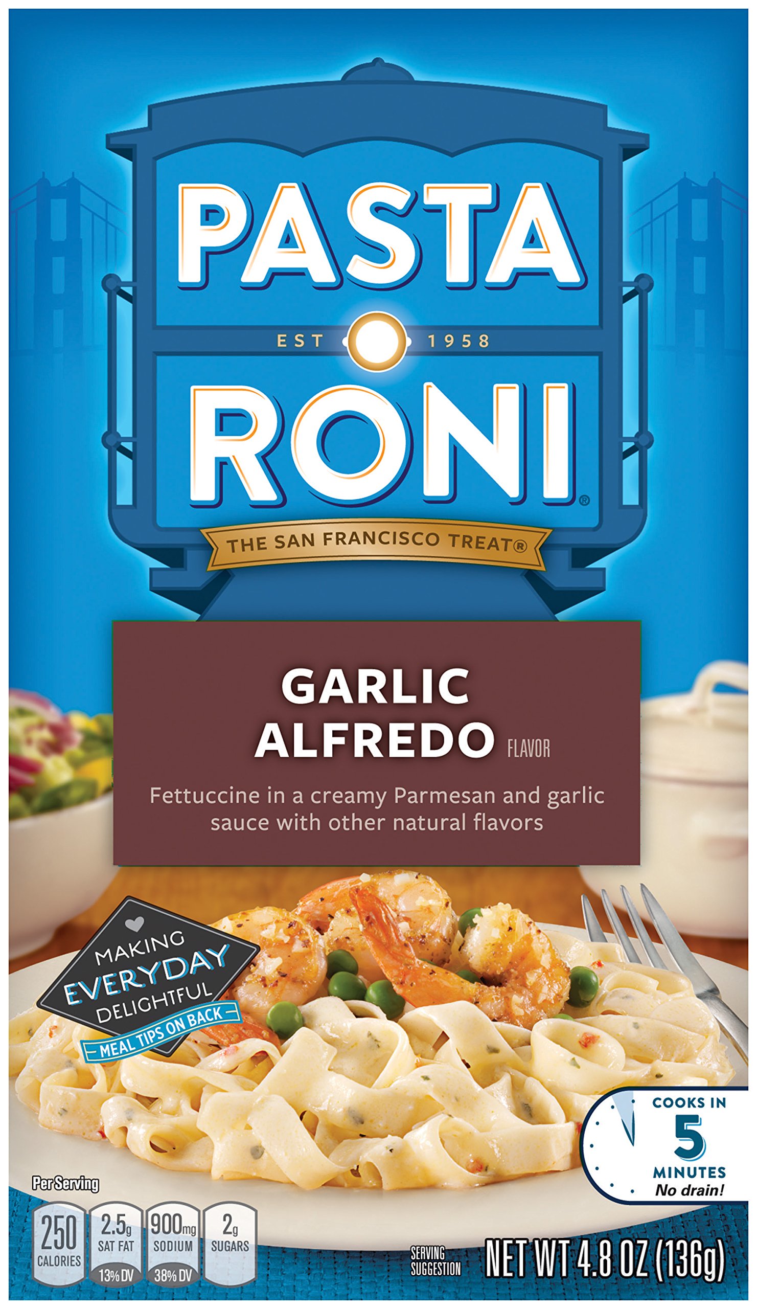 Pasta Roni Garlic Alfredo Fettuccine Mix 4.8 oz each (Pack of 12 Boxes