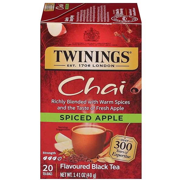 TWININGS TEA, TEA,CHAI,SPICED APPLE 20 BAG