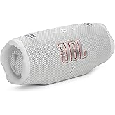 JBL Charge 6 - Portable Waterproof & Drop-Proof Bluetooth Speaker, Bold Pro Sound with AI Sound Boost (White) (Renewed)