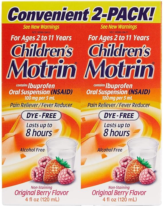 Amazon Com Children S Motrin Oral Suspension 2 Pk 4 Oz A1 Pet Supplies