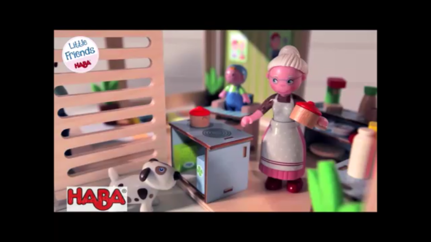 HABA Little Friends Bambola Pieghevole Johanna – Compagna Di Giochi Per Bambini, Design Dettagliato E Flessibile