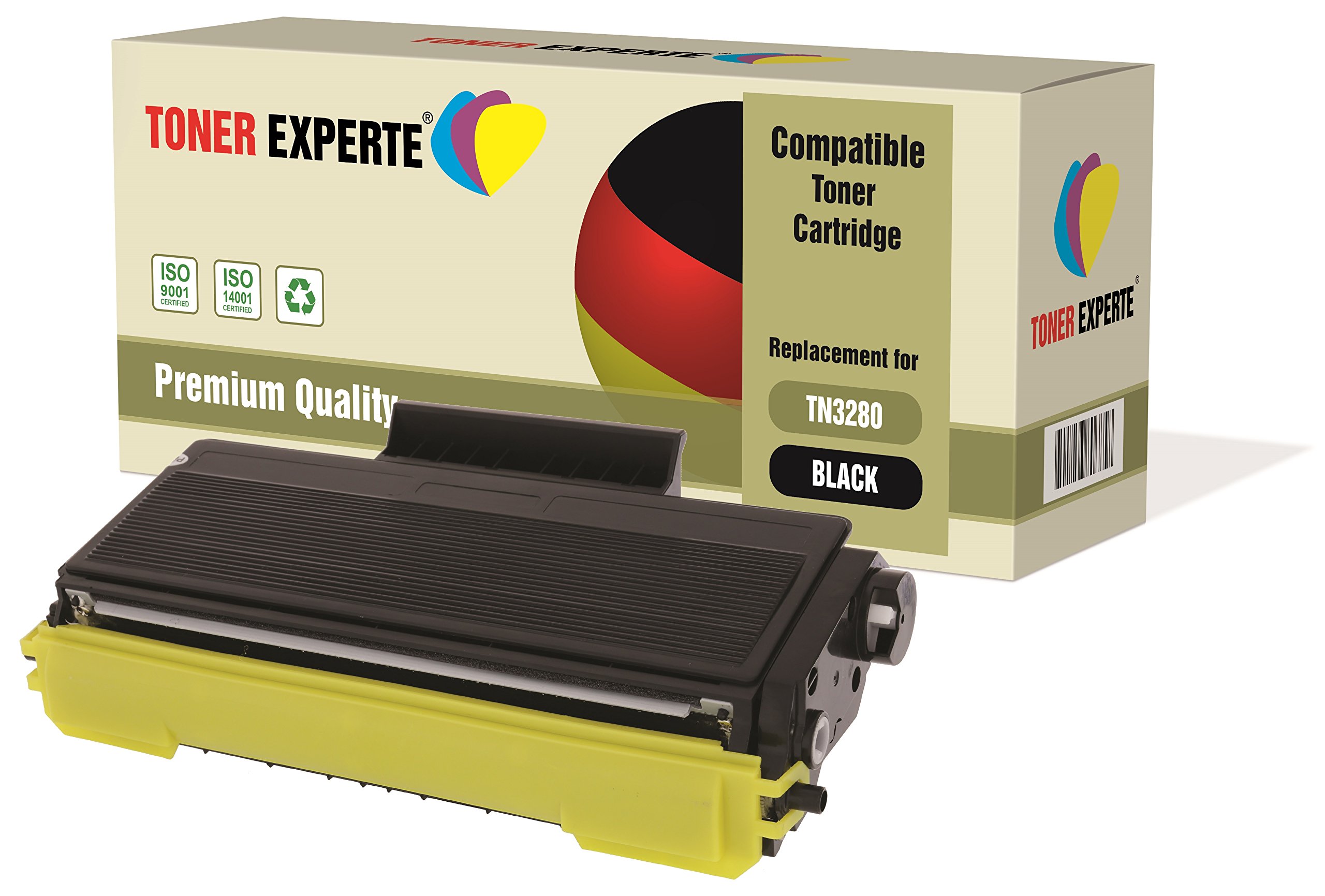 TONER EXPERTE 2-Pack Compatible with TN3280 Premium Toner Cartridges for Brother HL-5340D HL-5350DN HL-5350DNLT HL-5370DW HL-5380DN DCP-8070D DCP-8085DN MFC-8370DN MFC- 8380DN MFC-8880DN MFC-8890DW