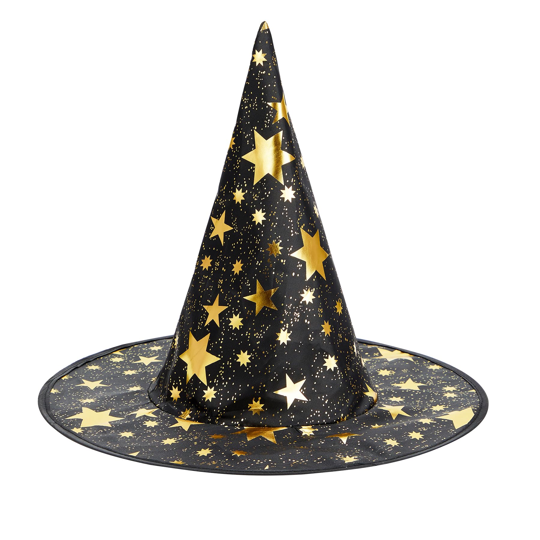 Photo 1 of Zando Kids Halloween Witch Hat for Girls, Women, Toddlers - Star Printing Wizard Hat for Boys, Party Decorations, Hanging Black Witches Hats