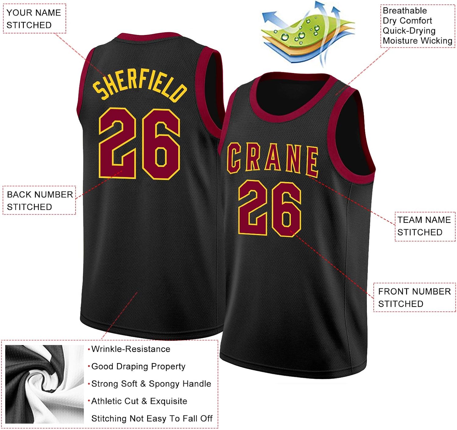 custom stitched basketball jerseys